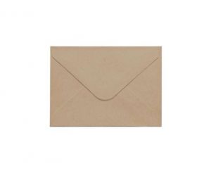 Ozdobné obálky Nature - 7 x 10 cm, 120g/m2, tmavě béžové, 10 ks