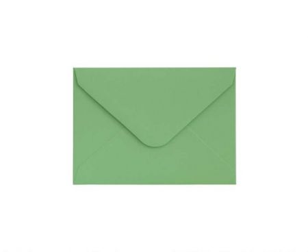 Ozdobné obálky Smooth - 7 x 10 cm, 130 g/m2, zelené, 10 ks