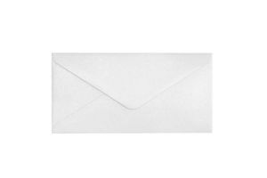 Ozdobné obálky Pearl - 8 x 16 cm, 150 g/m2, perleťové, bílé, 10 ks