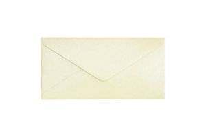 Ozdobné obálky Pearl - 8 x 16 cm, 150 g/m2, perleťové, slonová kost, 10 ks