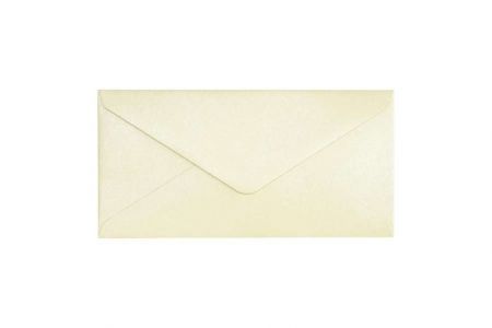 Ozdobné obálky Pearl - 8 x 16 cm, 150 g/m2, perleťové, slonová kost, 10 ks