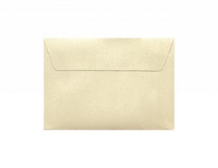 Ozdobné obálky Mika - C6, 120 g/m2, krémové se třpytkami, 10 ks
