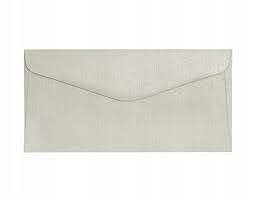 Ozdobné obálky Pearl - DL, 150 g/m2, perleťové, světle stříbrné, 10 ks