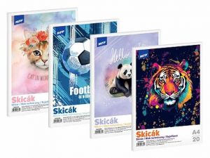 MFP Skicák A4 20listů 4 druhy