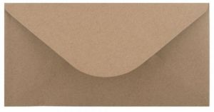 Ozdobné obálky Kraft - DL, 120 g/m2, tmavě béžové, 10 ks