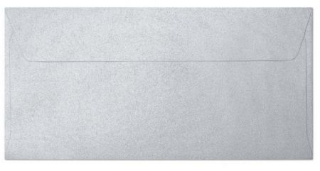 Ozdobné obálky Pearl - DL, 120 g/m2, perleťové, stříbrné, 10 ks           