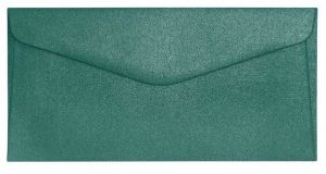 Ozdobné obálky Pearl - DL, 150 g/m2, perleťové, zelené, 10 ks