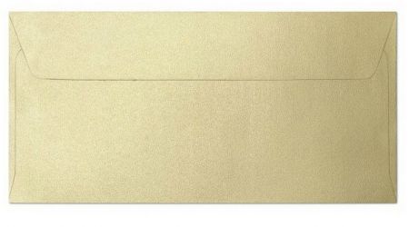Ozdobné obálky Pearl - DL, 120 g/m2, perleťové, zlaté, 10 ks