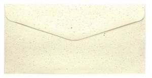 Ozdobné obálky Pepper - DL, 120 g/m2, krémové, kropenatý vzor, 10 ks