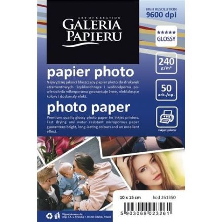 Fotopapír lesklý 240g 10X15cm balení 50ks