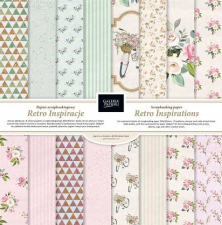 Papír SCRAPBOOKING RETRO ispirace 305X305mm 8ks 200