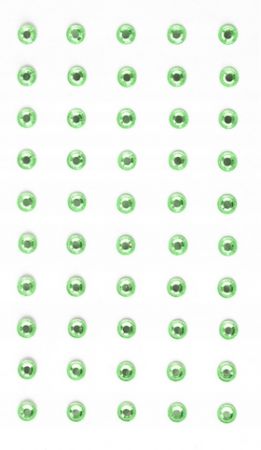 Samolepící krystalky 5mm zelené    