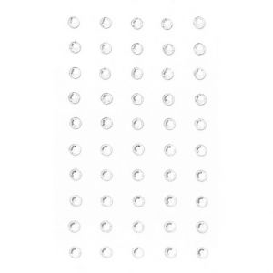 Samolepící krystalky 5mm stříbrné    