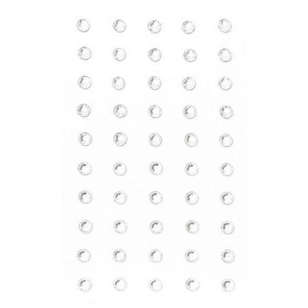 Samolepící krystalky 5mm stříbrné    