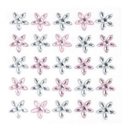 Samolepící krystalky květy