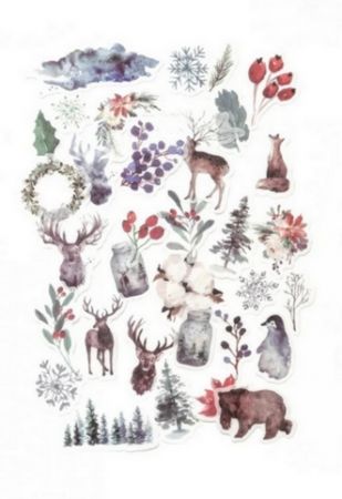 Samolepky zimní les
