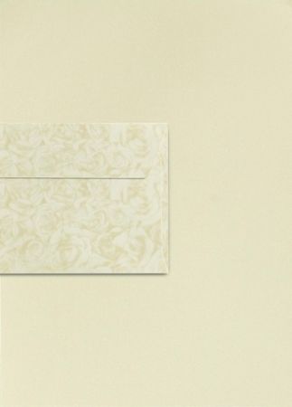 Dopisní sada - 10 obálek DL Millenium, krémové, 20 listů papíru A4 vzor růže, sada 30 ks