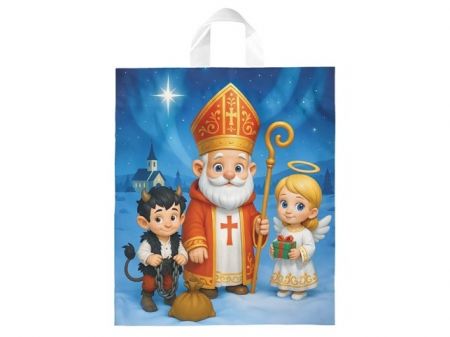 Igelitová Mikulášská taška XL vzor22 40x46x8 (s uchem)