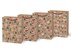 Taška MFP vánoční M LUX KRAFT mix V9 (190x250x90)