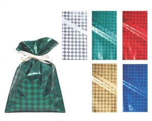 Sáček vánoční 25x40cm Shiny square