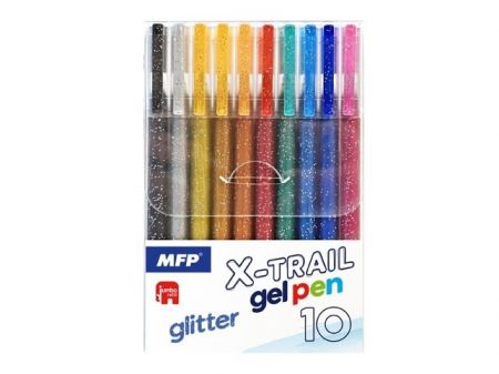 Gelové pero set BS 10ks GLITTER