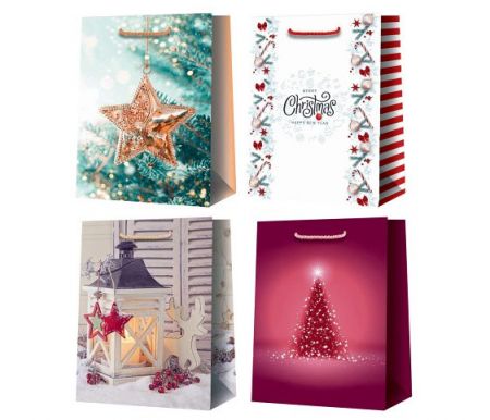 Taška vánoční 18 x 23 x 10cm 310 mix