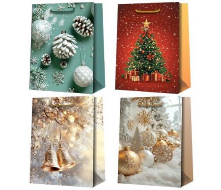 Taška vánoční 18 x 23 x 10cm 510 mix