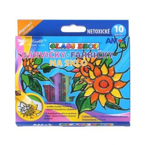 Barvy na sklo 10 ks/10,5 ml
