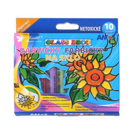 Barvy na sklo 10 ks/10,5 ml