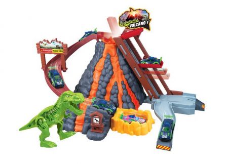 Autodráha sopka s autem měnícím barvu