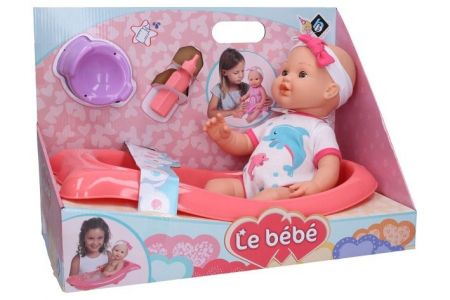 Panenka čurající set s vaničkou 41cm