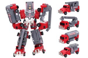 Autorobot set 5v1 hasiči 24 cm