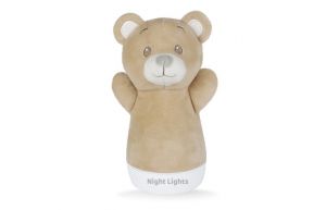 Lampička noční medvídek usínáček plyšový 15 cm
