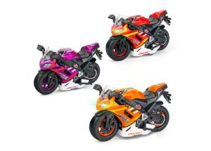 Motorka na zpětné natažení s efekty 16cm