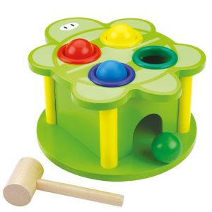 Zatloukačka dřevěná želva 20cm