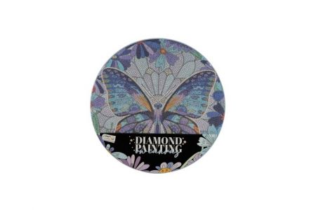 Diamantové malování mandala - motýl průměr 30cm s doplňky ve fólii