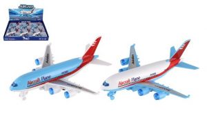 Letadlo osobní plast 16cm na setrvačník 2 barvy