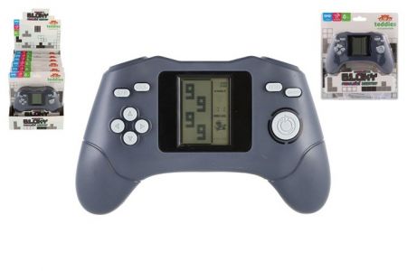 Digitální hra Padající kostky konzole hlavolam plast 15x9cm na baterie se zvukem na kartě