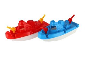 Loď rybářská do vody plast 2 barvy 12x28cm