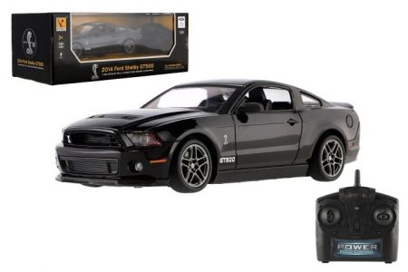 Auto RC Ford Shelby GT500 plast 18cm 2,4GHz na dálk. ovládání na baterie se světlem v krab