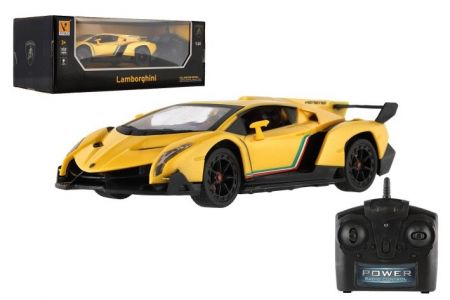 Auto RC Lamborghini plast 20cm 2,4GHz na dálk. ovládání na baterie se světlem v krabici 29