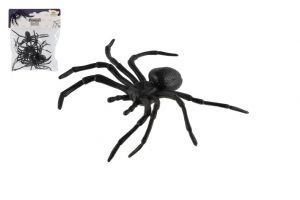 Pavouk černý 5ks plast 10x5cm v sáčku