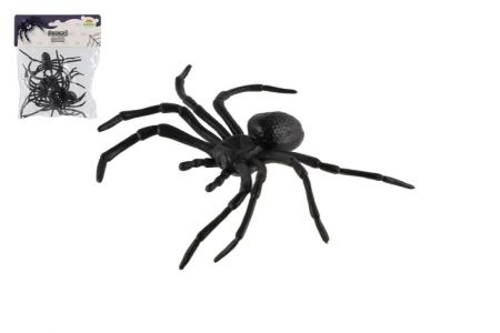 Pavouk černý 5ks plast 10x5cm v sáčku