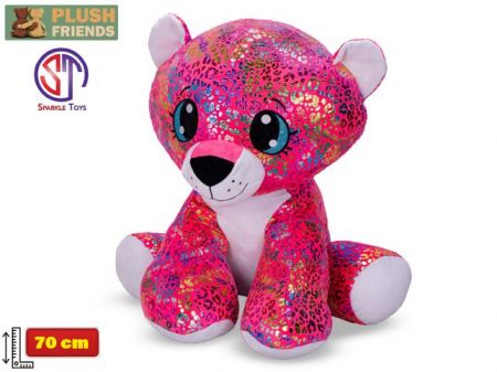 Plush Friends Star Sparkle leopard Rainbow plyšový barevný 70cm sedící 0m+