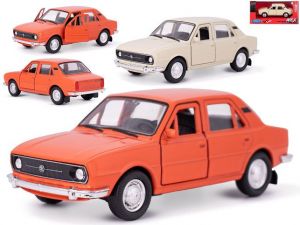 Welly Škoda 105L 1976 12cm kov zpětný chod 2barvy v krabičce