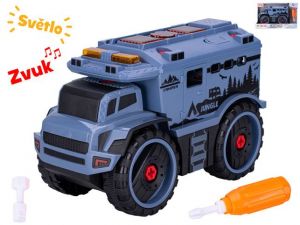 Auto šroubovací 24cm na baterie se světlem a zvukem v krabičce