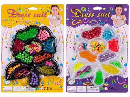 Korálky navlékací 2barvy na kartě