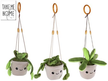 Take Me Home rostliny pokojové plyšové 20cm na zavěšení 3druhy 0m+