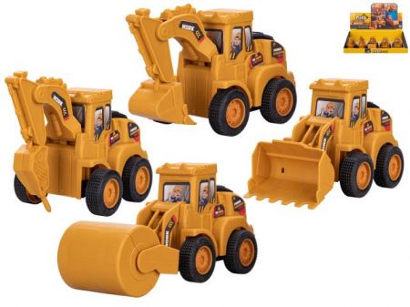 Vozidla stavební 12-15cm po stlačení jezdící 4druhy