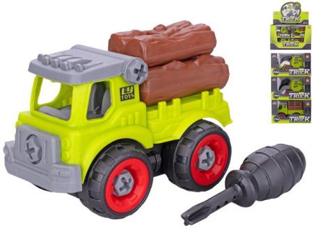 Auto zemědělské šroubovací 11cm volný chod 4druhy v krabičce